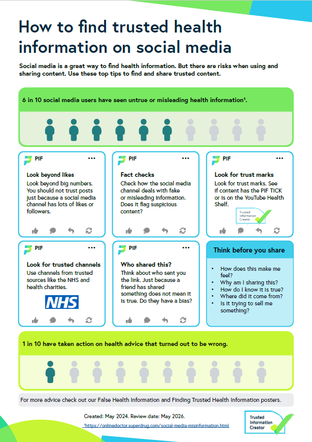 Trusted social media information poster